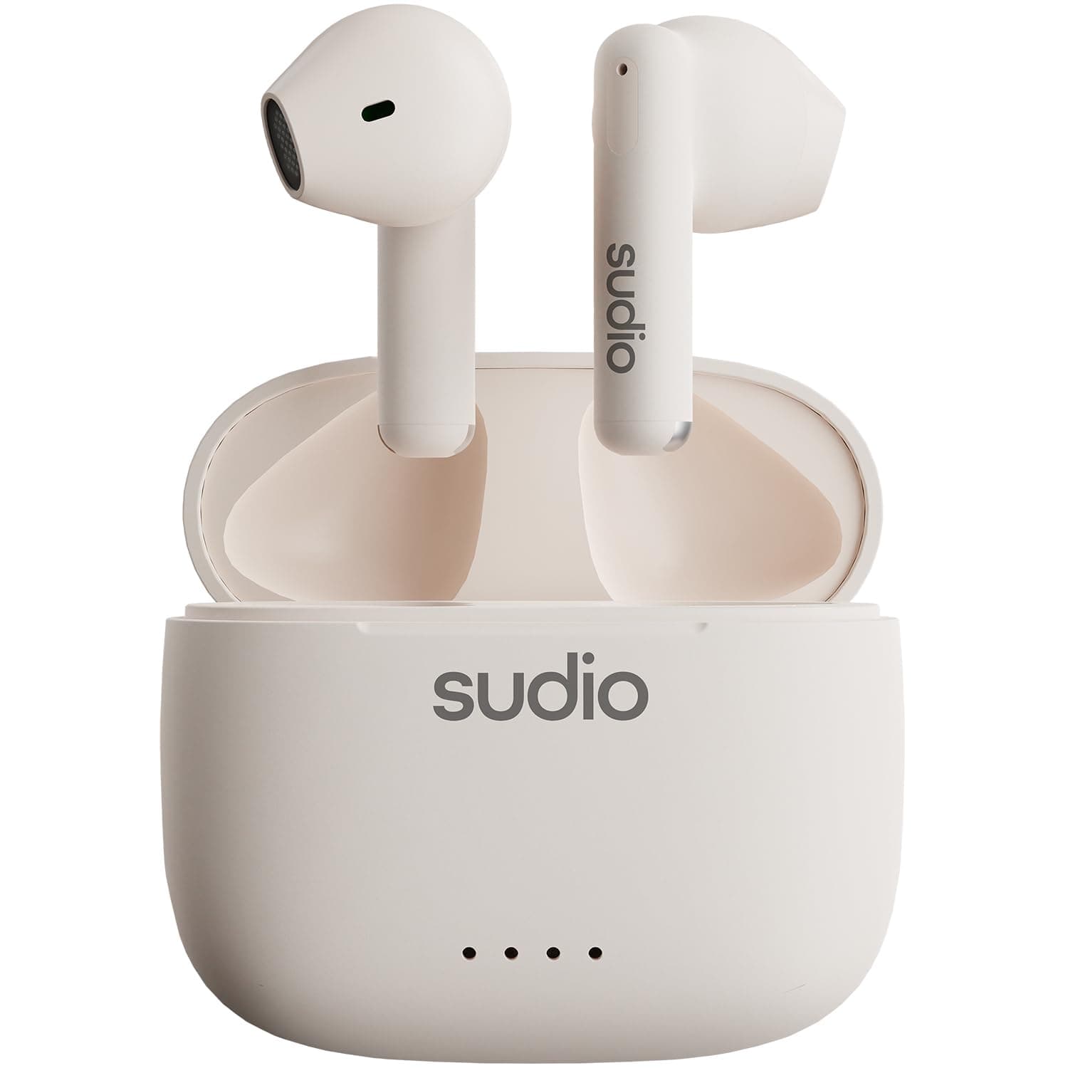 Sudio A1 True Wireless Earbuds, Bluetooth 5.3 Connection, Noise Cancelling, Waterproof, Touch Control, Charging Case, Premium Sound Quality, Comfortable Fit – White
