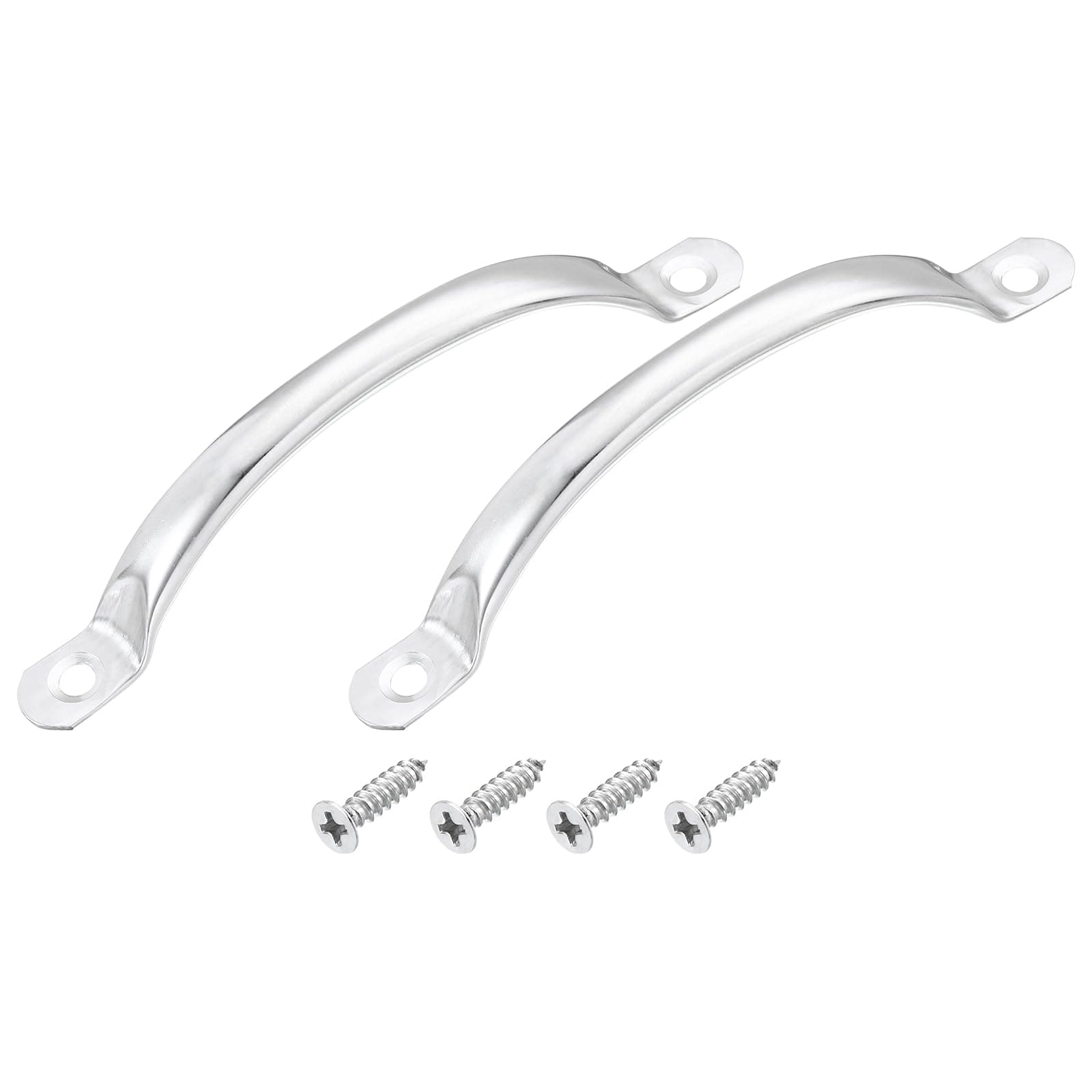 Stainless Steel Door Pull Handles, 2Pcs 120mm/4.72" Long Door Handle with Screws Cabinet Drawer Hardware Handles Pulls