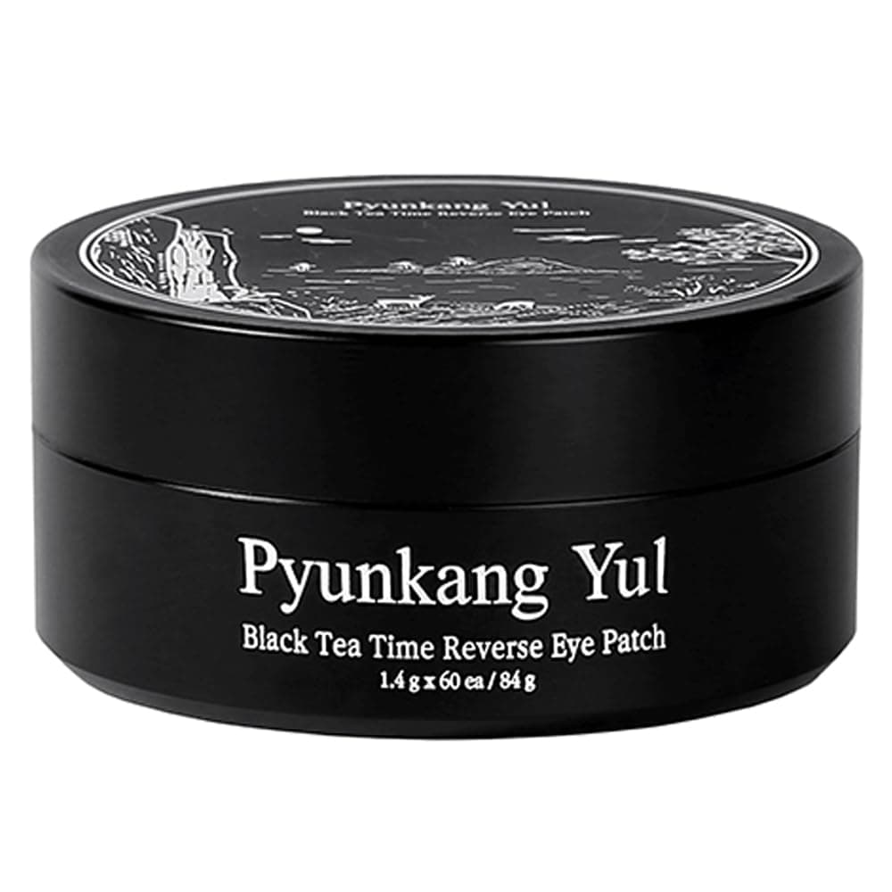 PKY Black Tea Time Reverse Eye Patch for Anti-Aging, Deep Nourishing with Low-Molecular Collagen, Dark Circles & Fine Line Care with Kombucha, Korean Skincare (30 Pairs)