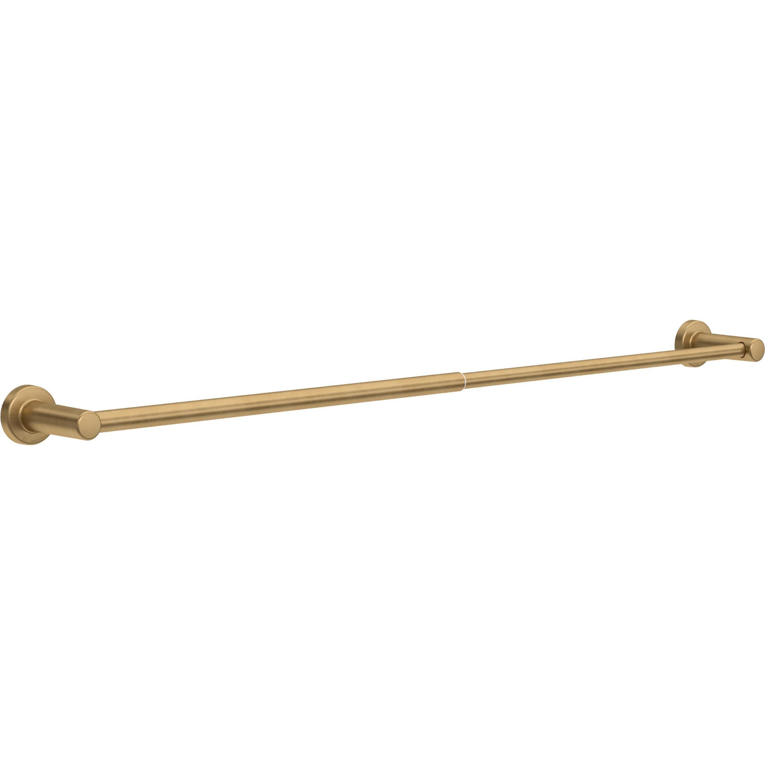 Franklin Brass Wake (1-Pack) Telescoping 15-1/2 – 29 in. Adjustable Towel Holder Satin Gold Wall Mounted Towel Bar Expandable Towel Rack for Bathroom Bathroom Accessories WAK27-SG