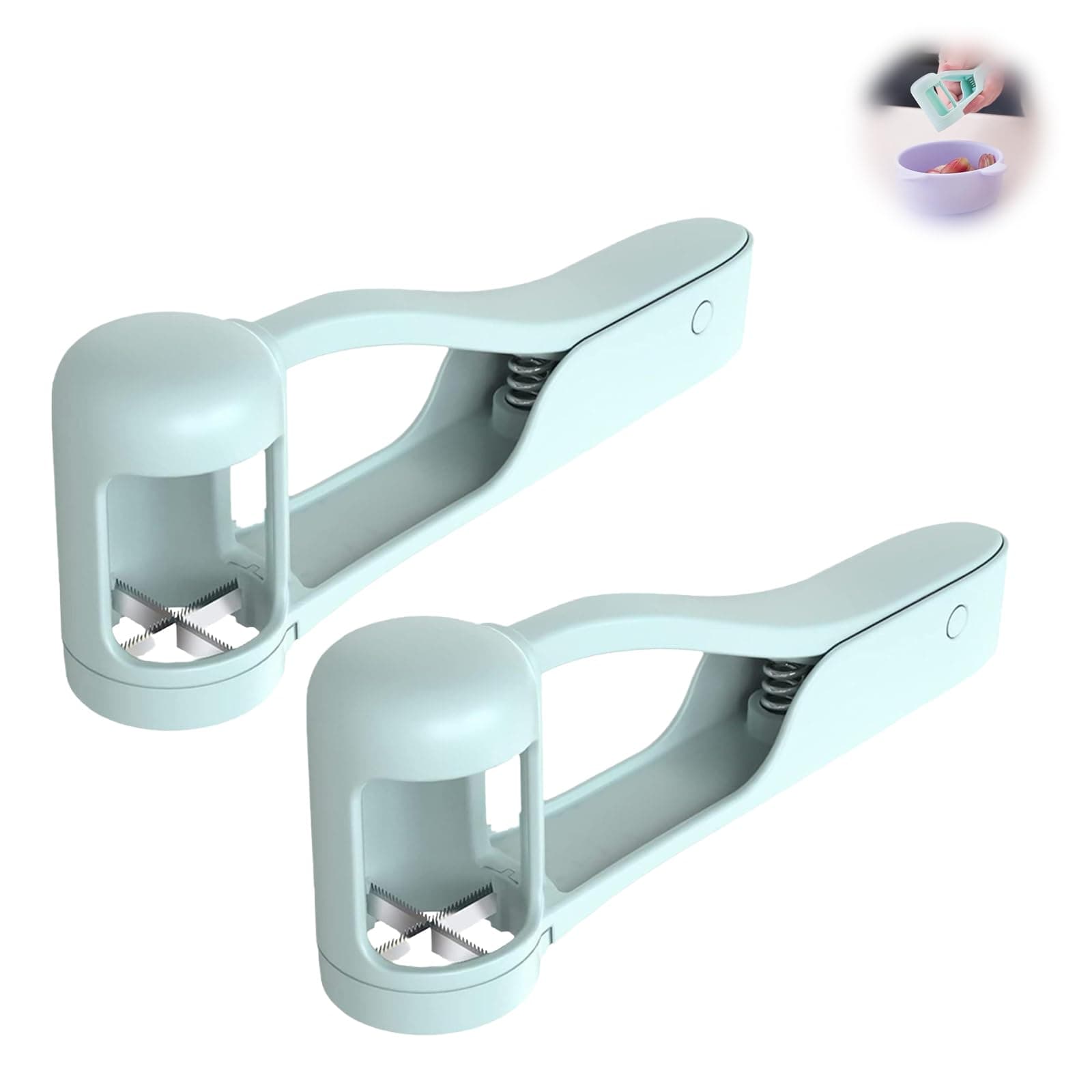 Neyared2PCS Grape Cutter for Toddlers, Multi Cutter Tool Steel Kitchen Gadget