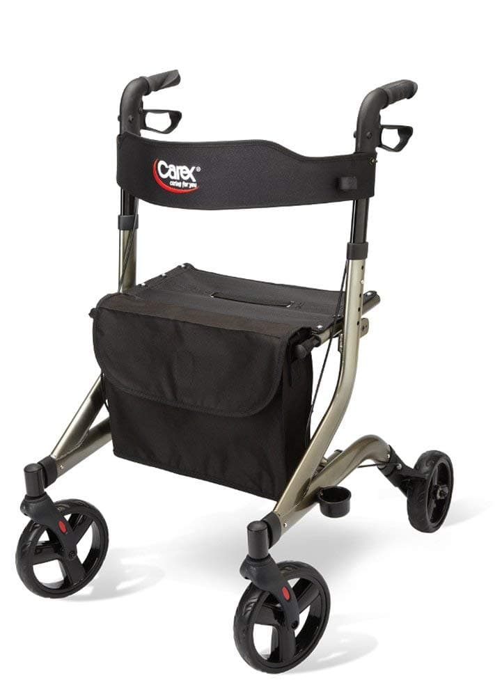 Crosstour Rolling Walker Rollator - Rolling Walker with Seat - Folding, Euro Style Rollator, 4 Wheel Walker for Seniors- 300lb Capacity, Walker with Seat for Seniors