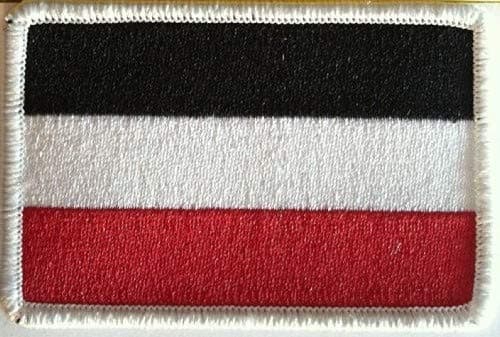 German Empire 1871 Flag Embroidered Patch with Hook & Loop Travel Morale Patriotic MC Biker Shoulder White Border Germany Emblem #4