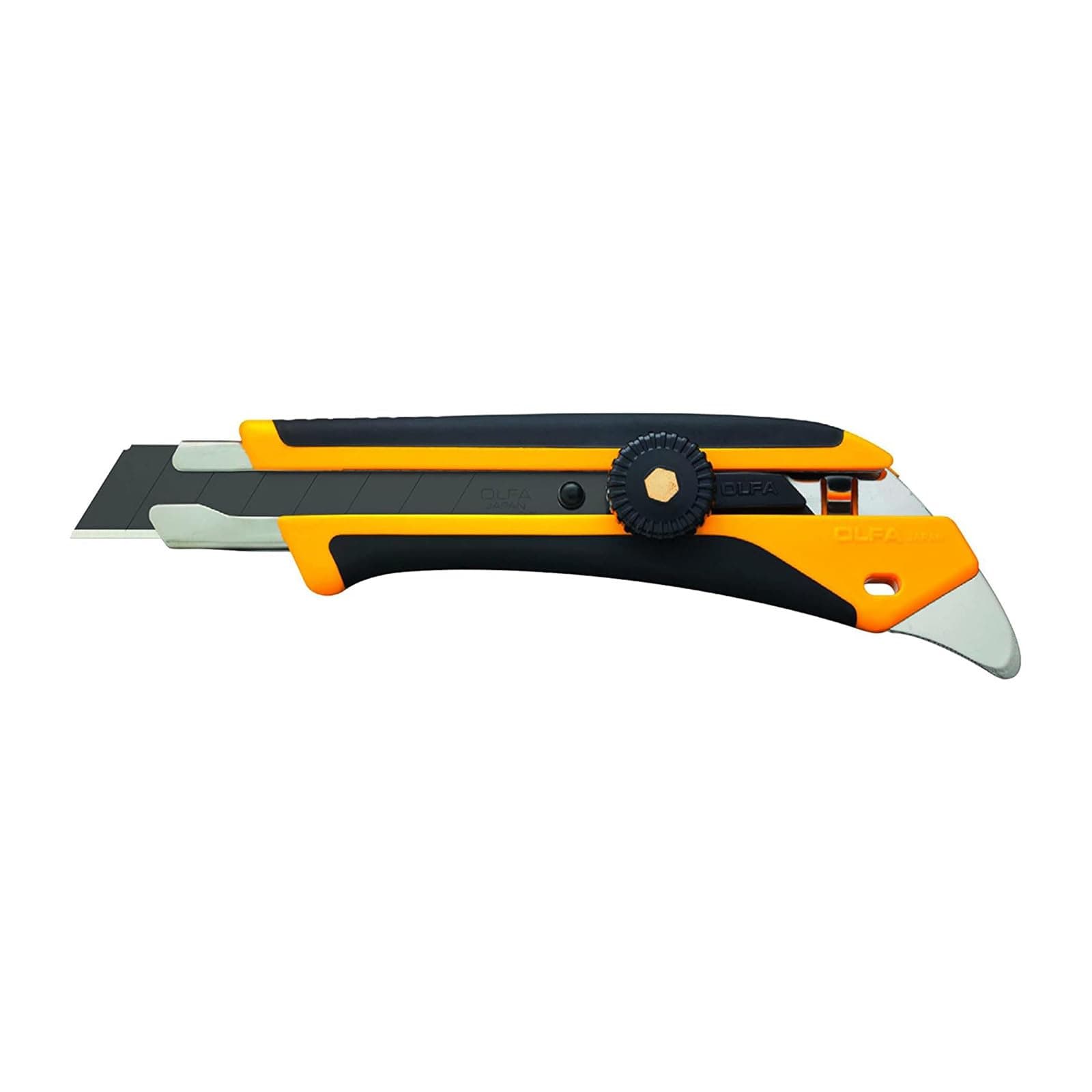 OLFA 18mm Heavy-Duty Utility Knife (L-5) - Multi-Purpose Custom Cutting Depth Precision Knife w/Reinforced Fiberglass Handle & Snap-Off Blade, Replacement Blades: Any OLFA 18mm Blade