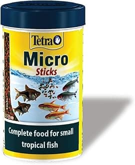 Micro Sticks Complete Food for Small Tropical Fish Ideal for Young, Growing Cichlids and Marine Fish Keep The Water Clear Enhance Colour Vibrancy 45 Gram Pack