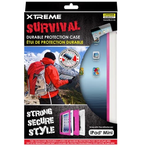 Xtreme Survival Durable Protection Case for iPad mini - Retail Packaging - Pink