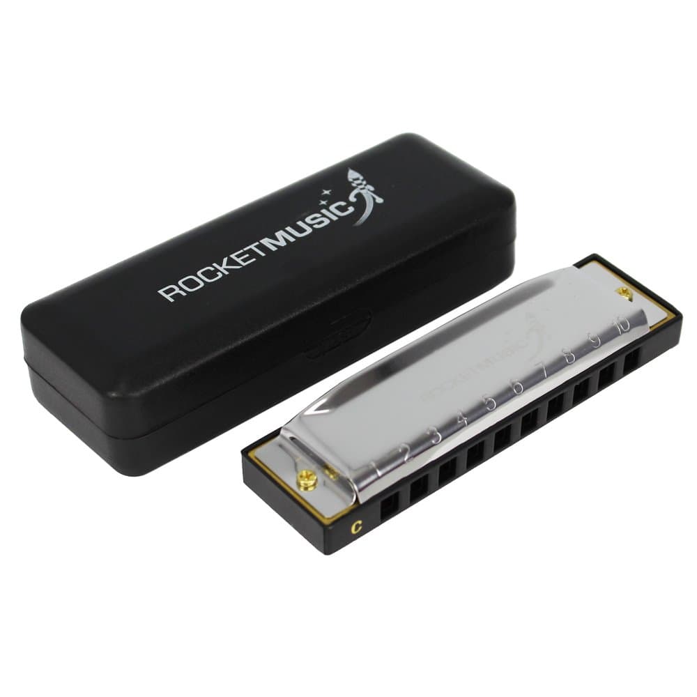 Rocket Music 10 Hole Blues Harmonica - in C Major