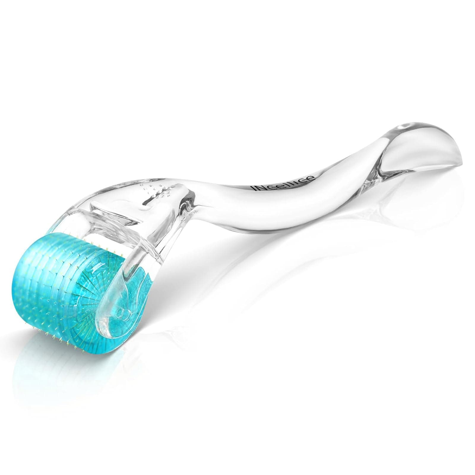 INCELLICE Derma Roller 0.5mm, 200 Real Individual Needles, Microneedling Roller for Hair Beard Growth, Titanium Micro Needling Roller for Face Body Scalp Men and Women