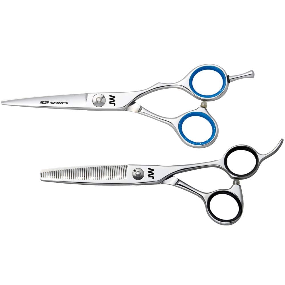 JW ShearsS2 Series Shear & Thinner Combo - FREE Case & Comb Included (7.0")