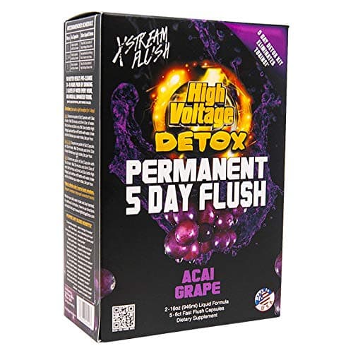 High Voltage Permanent 5 Day Flush Acai Grape Detox Kit