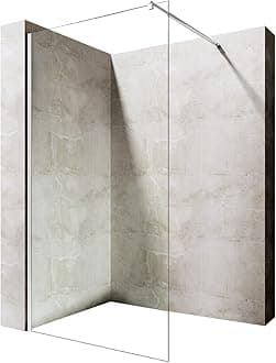 Durovin Bathrooms 1100mm Walkin Shower Screen 2000 mm high - 8mm Safety Clear Glass -Wet Room Shower Enclosure
