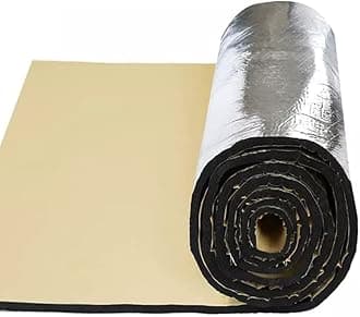 Car Heat Sound Deadening Insulation Mat, - 197 Mil 6.5 Sqft Automobile Sound Deadening & Heat Insulation Material for Auto Hood Engine Roof Door and Trunk,Aluminum Foil Finish ,40 Inch x 24 Inch