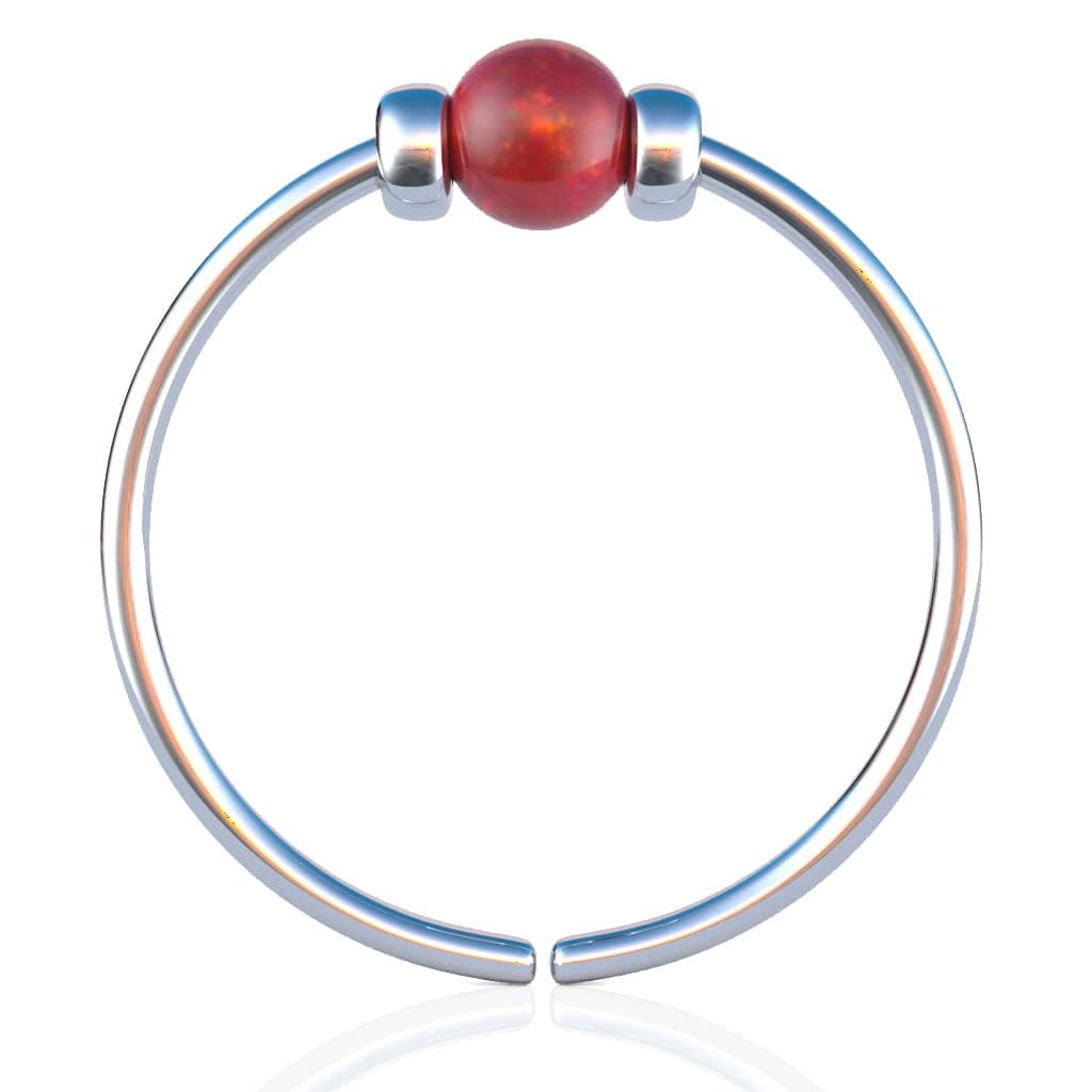 Opal Nose Ring Piercing