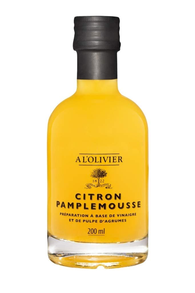 A L'Olivier, Citron Pample Mousse, Fruit Pulp Vinegar, Lemon And Grapefruit , Soft Lemon & Grapefruit Flavor , Extra Fruity , Gluten Free , Smooth & Sweet Taste, 200ML