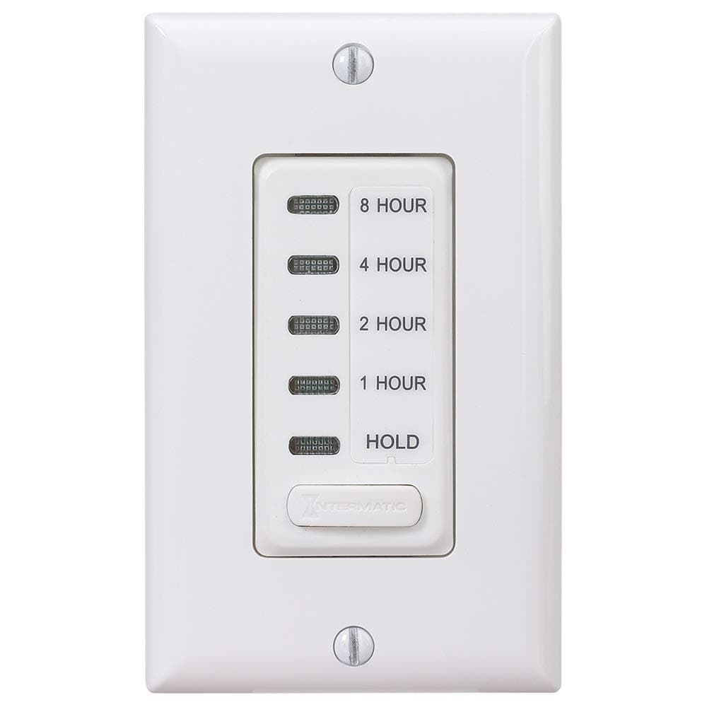EI220W 1/2/4/8 Hour SPST 1800-Watt In-Wall Countdown Timer, White