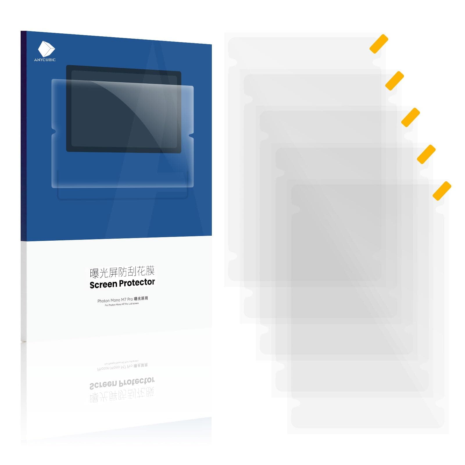 ANYCUBIC Photon Mono 7 & Mono 7 Pro 3D Printer Screen Protector, 5 Original Protective Film Compatible with Anycubic Photon Mono 7 and Photon Mono 7 Pro UV Resin 3D Printers-284*188mm