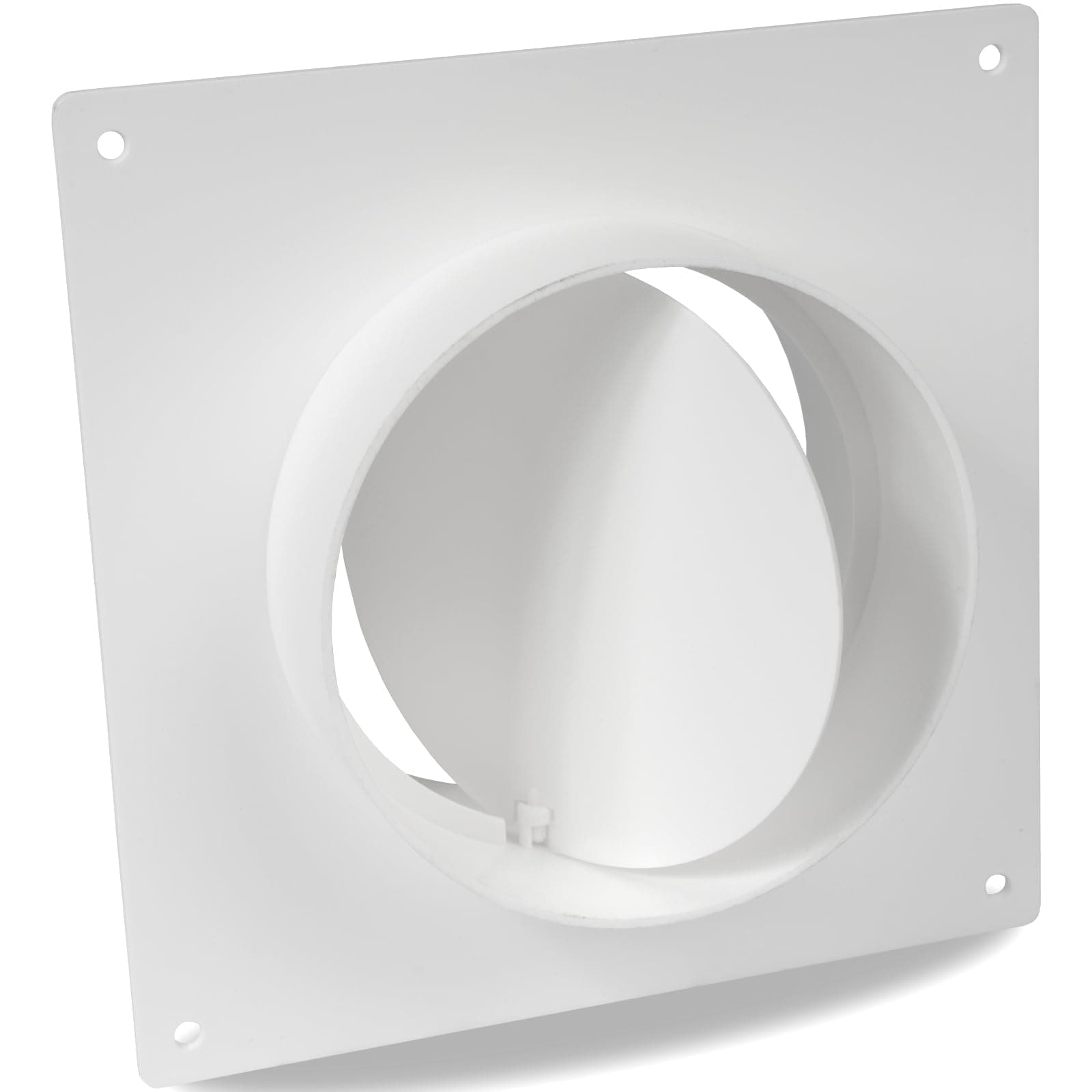 Repa Market 4'' Inch / 100 mm Plastic Duct Connector Flange with Backdraft Damper - Straight, Flexible Pipe Flange with Valve - Heating, Cooling, Ventilation Ducting System - Dryer Vent Hose Adapter