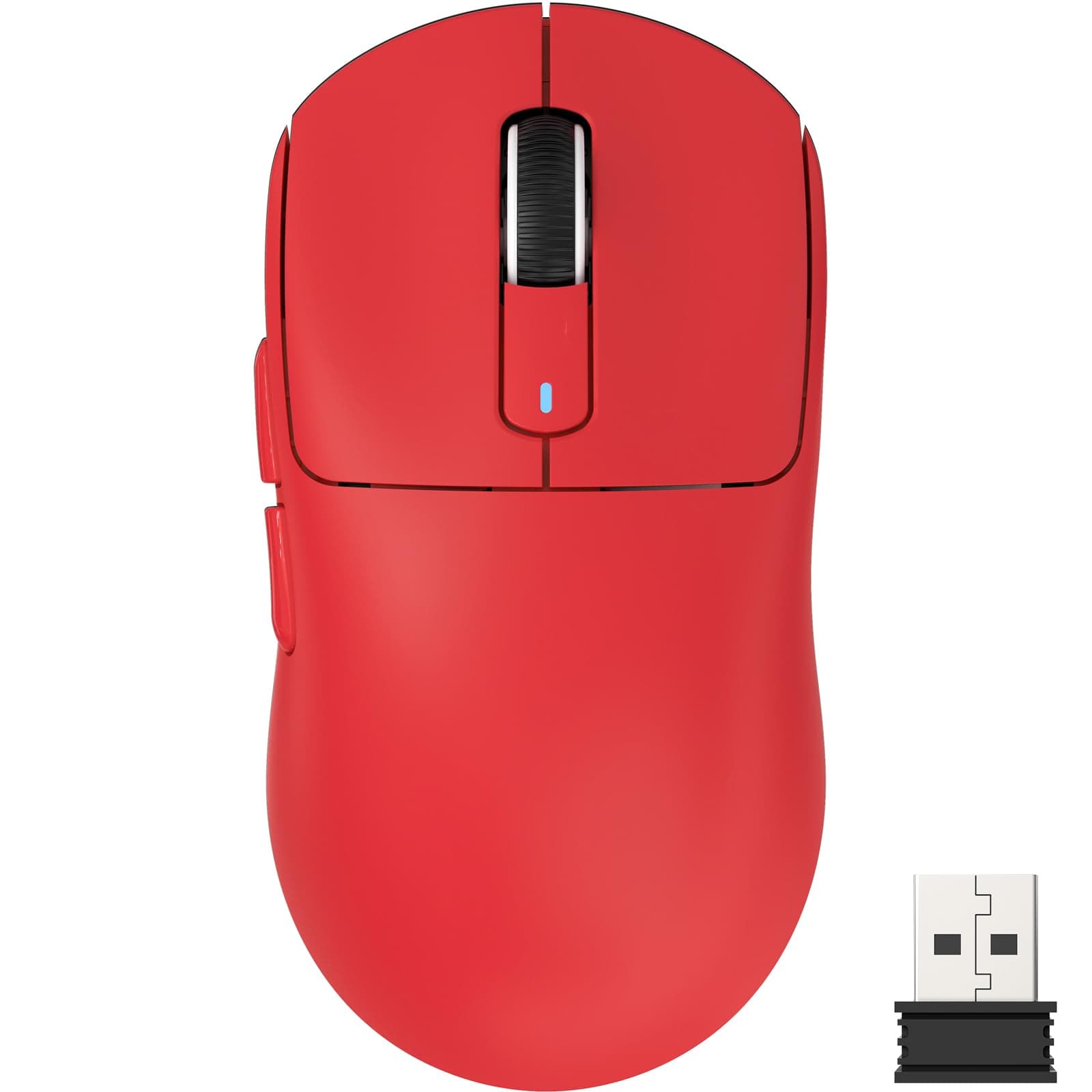 ATTACK SHARK X3 Lightweight Wireless Gaming Mouse with Tri-Mode 2.4G/USB-C Wired/Bluetooth,26K DPI, PAW3395 Optical Sensor,Kailh GM8.0 Switch,5 programmable Buttons for PC/Win/Mac(Red)