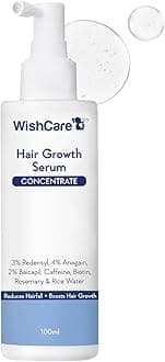 WishCare Hair Growth Serum Concentrate - 3% Redensyl, 4% Anagain, 2% Baicapil, Caffeine, Biotin & Rice Water - Advanced Hair Growth Serum for Hair Fall Control 100ml