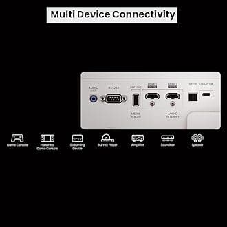 BenQ X3100i True 4K UHD HDR 4LED 3300 Lumens Console Gaming Projector 4ms Response Time Auto Game Mode Xbox, PS5, Switch Supports eARC and S/PDF 5Wx2 Speaker Android TV with Netflix, Dual HDMI 2.0
