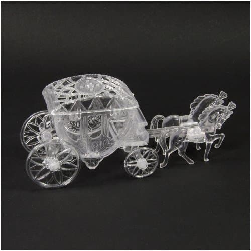 Birthday Cake Topper Wedding Carriage Clear