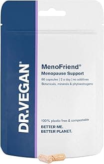 DR.VEGAN MenoFriend | Menopause Support, Make Menopause Comfortable | 60 Capsules | Two-A-Day | Botanicals, Vitamins & Minerals Including Wild Yam 500mg, Dandelion Root 200mg, Mung Bean 130mg