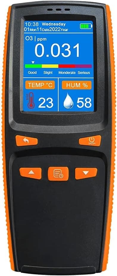 Portable Ozone Analyzer Multifunctional O3 Ozone Meter Air Detector Intelligent Sensor Ozone Meter Air Quality Pollution Monitor