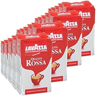 LavazzaQualità Rossa Ground Coffee, Medium Roast, 250 g Each, 20-Pack