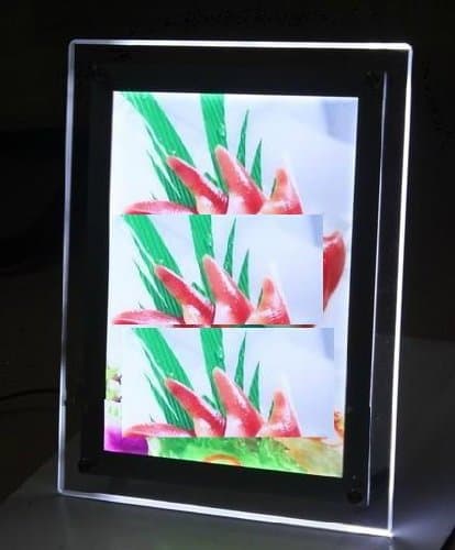 Gowe A4 Size Stand Crystal LED Photo Frame, Light Box 5 Pcs