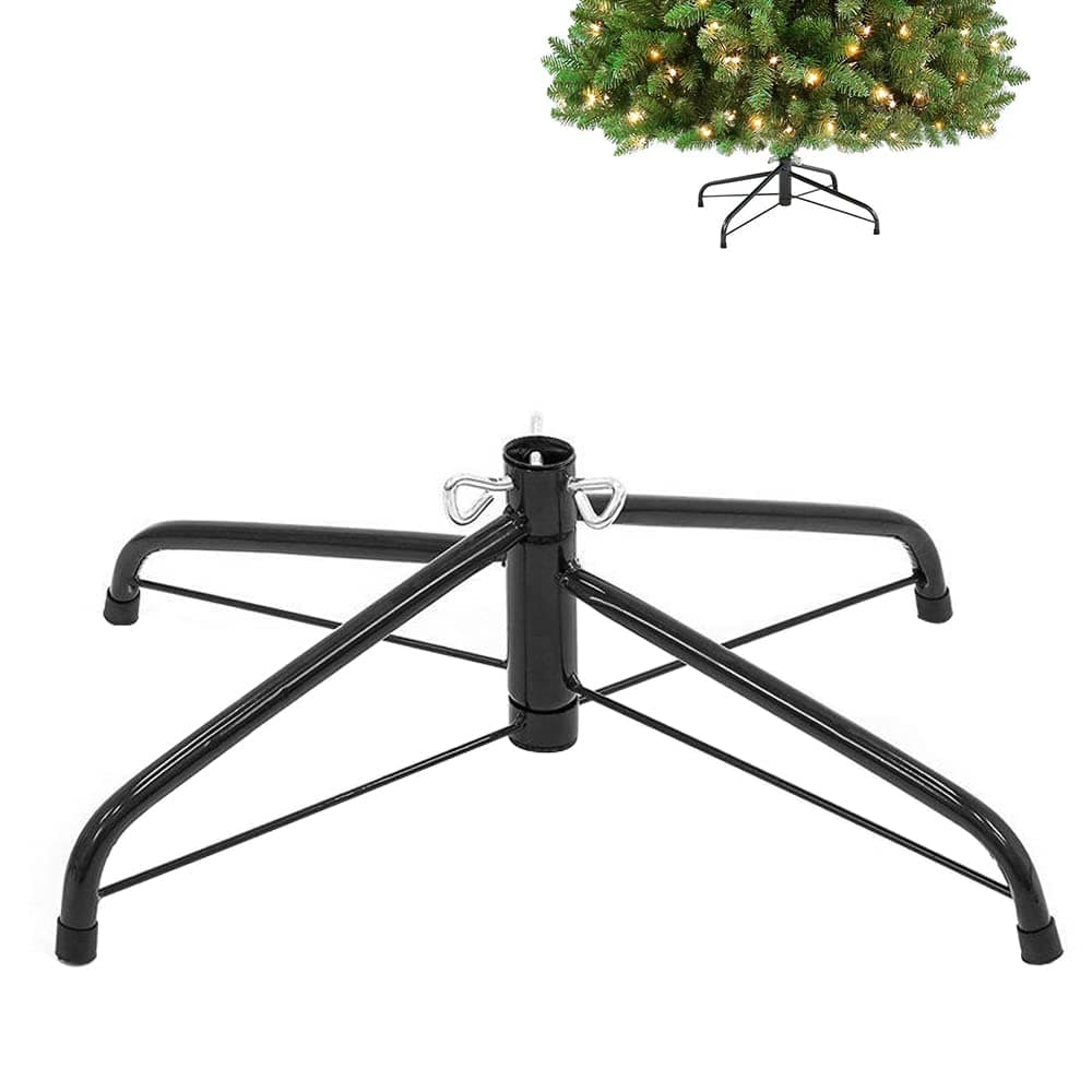 EWRITN Christmas Tree Stand for Artificial Tree Folding Stand, Replacement Xmas Tree Stand Base for 4 Ft to 8.5Ft Artificial Trees,Fits 0.5-1.25 Inch Tree Pole，Black