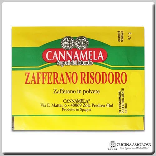 Cannamela Zafferano Risodoro - Saffron 0.1 gram Per Envelope (12 Envelopes)