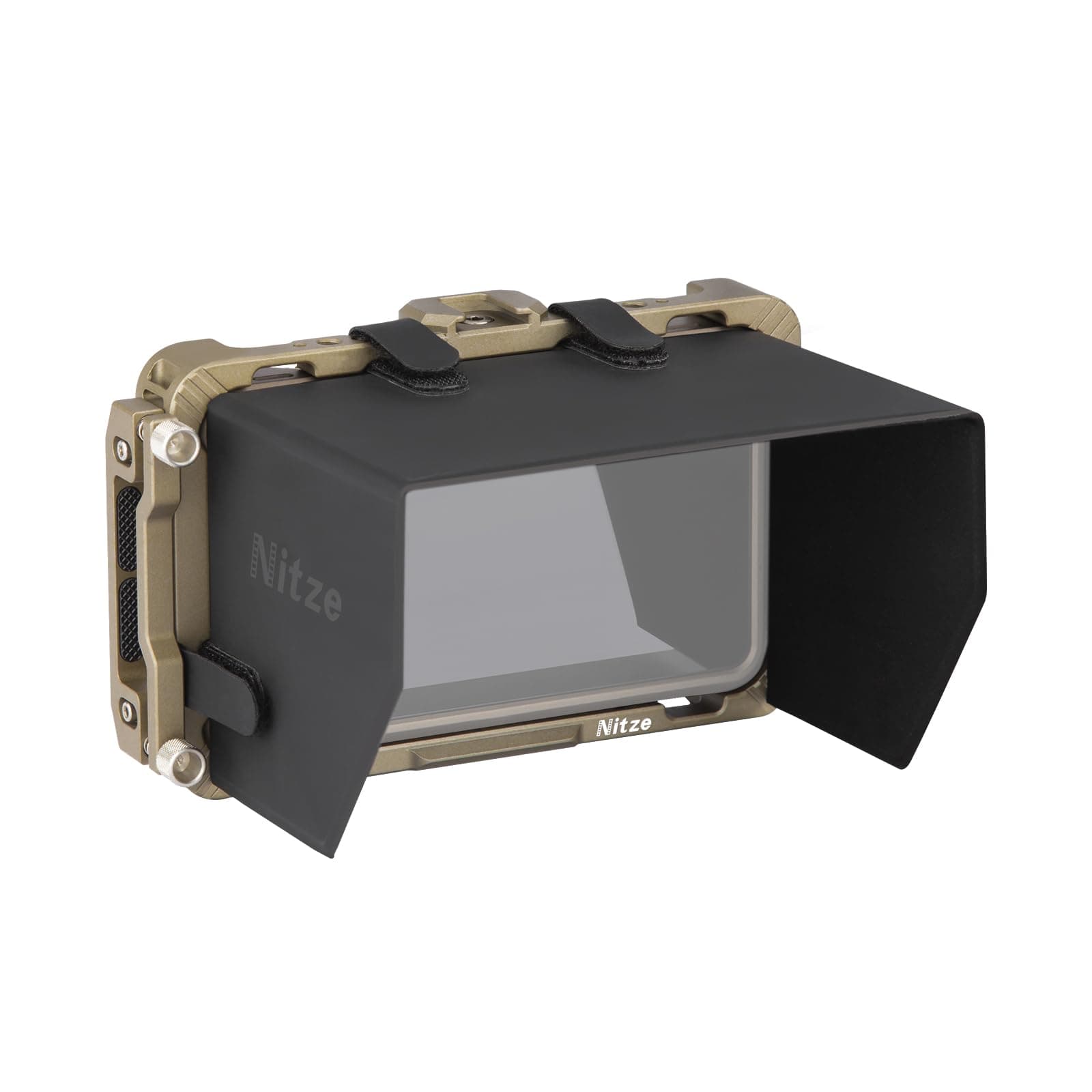 Cage Kit for Atomos Ninja/Ninja V/Ninja V+ / Ninja Ultra/Zato Connect/Shinobi Monitor, with HDMI Cable Clamp and PU Leather Sunhood - JT-A05B