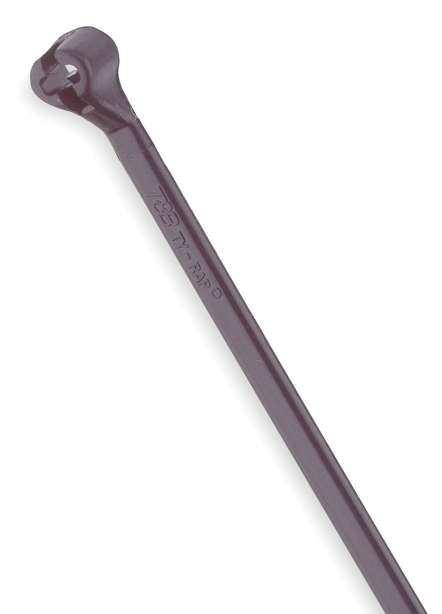 Ty-Rap TY523MX Cable Tie with Stainless Steel Locking Device, 4", 18 lb., Nylon, 6.6 Weather Resistant, Black (Pack of 100)