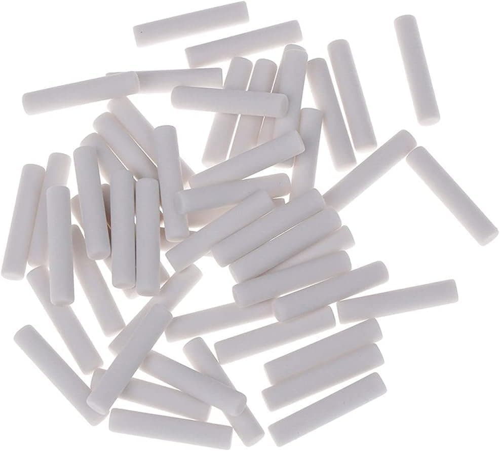 50Pcs White Rubber Eraser Refill with Refills Replacement Sketch Erasers 5 * 25mm Suitable for School，Office Lovely and Attractive， Mechanical Pencil Eraser Refills，Erasers and Correction Products
