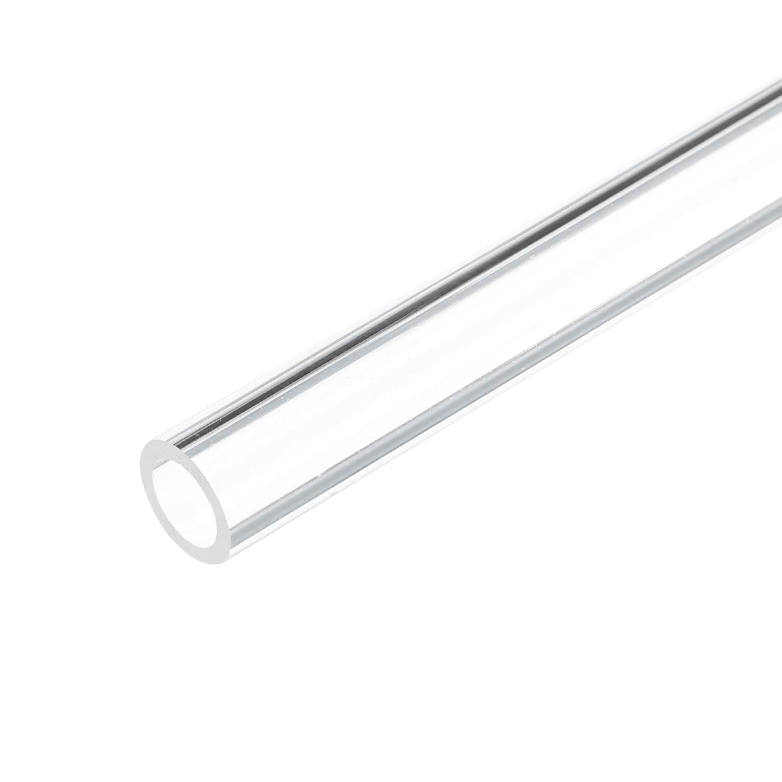 12" Clear Plastic Rigid Pipe 8mm x 12mm(5/16" x 1/2") Acrylic Tube Round Polycarbonate Tubing, [for Plumbing, Hydraulics, Pneumatics, Aquarium, DIY]