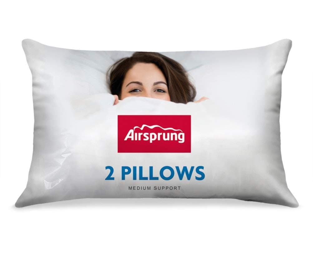AirSprung Pillow Pair, Polyester, White, 1 Count (Pack of 1)