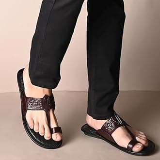 Genuine Leather Kolhapuri Chappals For Men| Leather Slippers For Men | Thong Sandals For Men | Stylish & Comfortable
