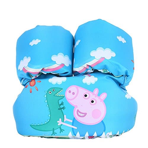 kids Puddle Jumper Basic Life Jacket Swim Vests Swim Floatation Vest Learn-to-Swim Device weighing from 30 to 50 lbs 2~6 Years (BLue George)