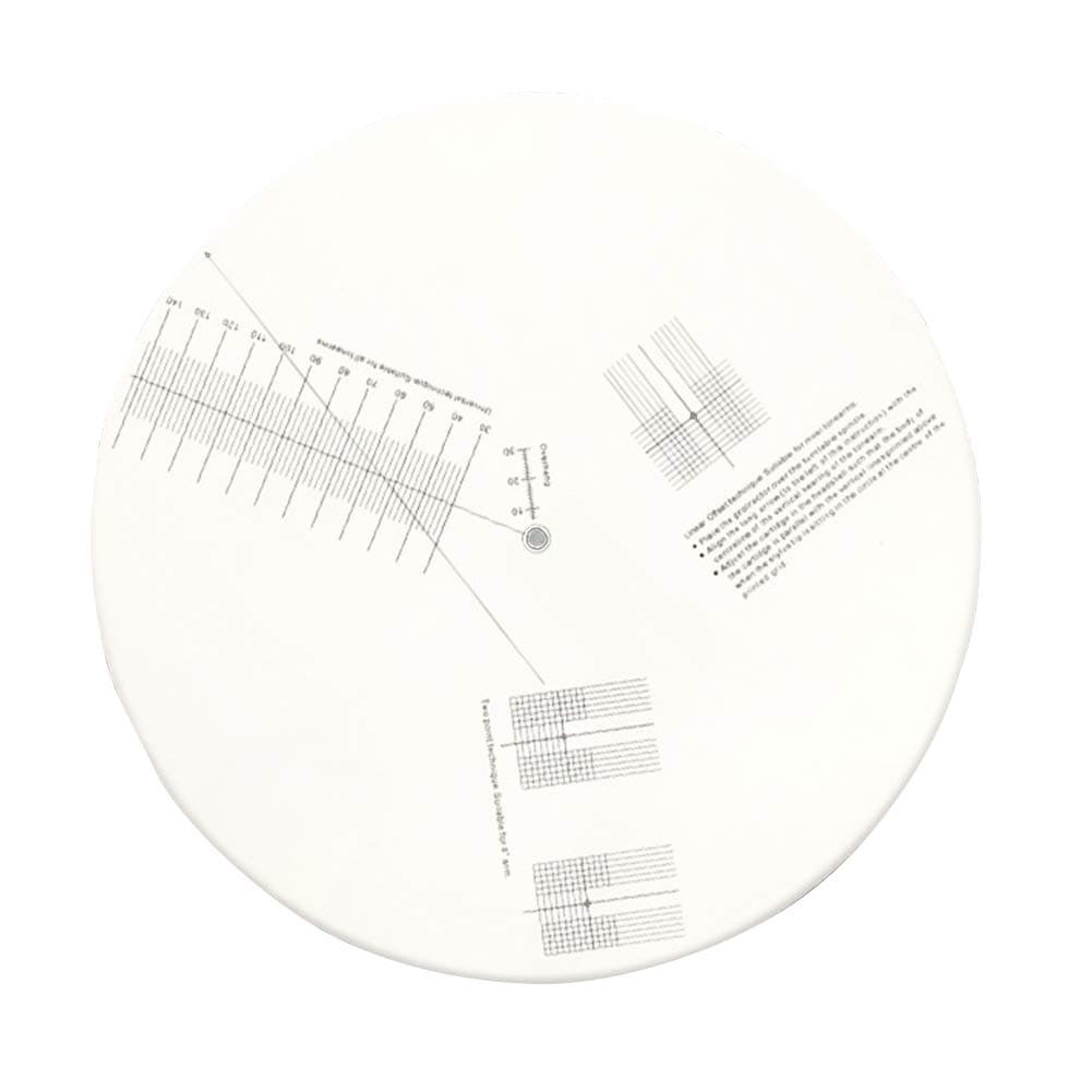 TookieTurntable Cartridge Alignment Protractor Mat, Calibration Plate Adjustment Tool, Phono-Cartridge Stylus Alignment Protractor Tool for Turntable Accessor