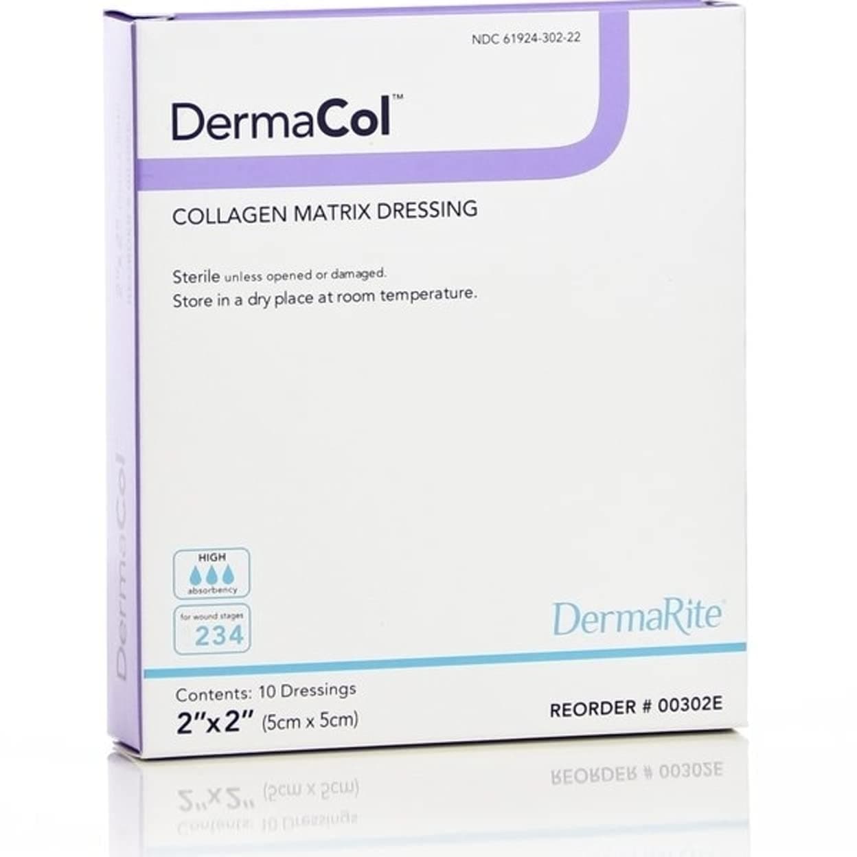 Industries Dermacol Collagen Dressing, 2x2, 10 Count