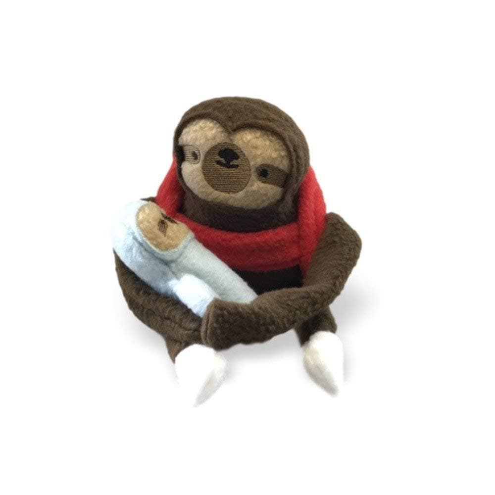 Sloth & Baby Sloth - Plush with Red Backpack