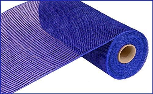 Royal Blue Metallic Poly Mesh Roll Deluxe Wide Foil 10 Inches x 10 Yards (30 Feet)