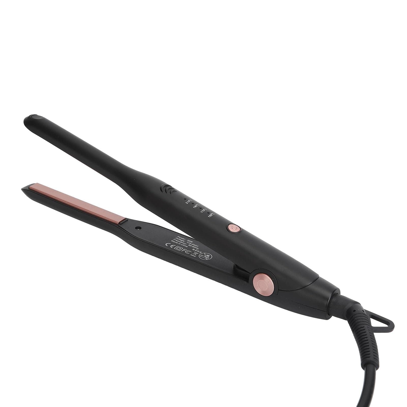 Small Flat Irons for Short Hair, Ceramic Pencil Flat Iron with Adjustable Temperature, Fast Heat Up Mini Flat Iron Hair Straightener for Pixie Cut, Bangs, Beard & Styling