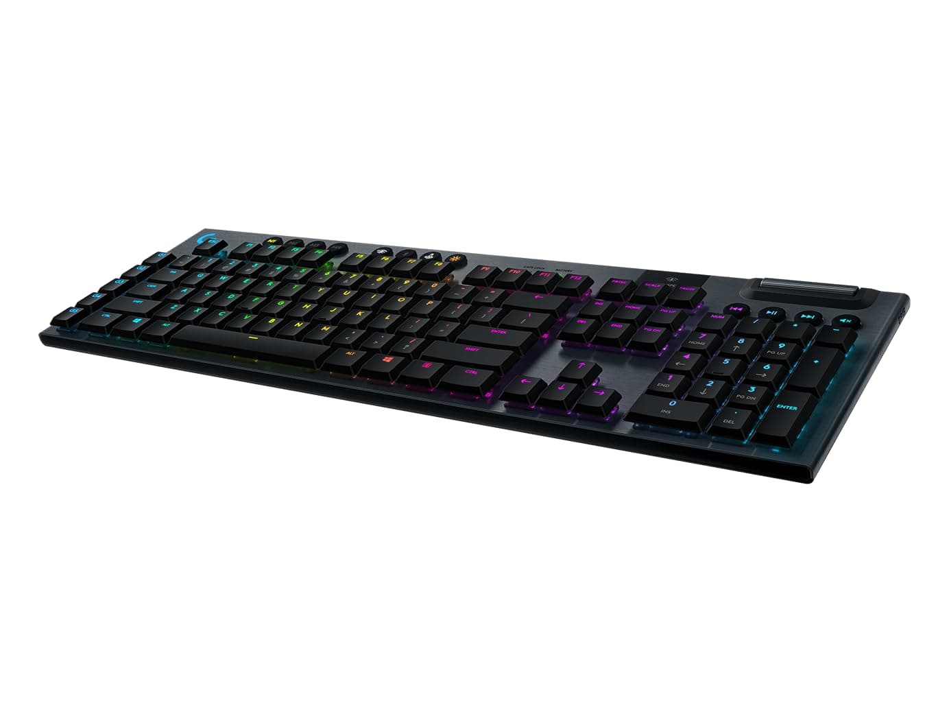 Logitech G G915 LIGHTSPEED Wireless Mechanical Gaming Keyboard with low profile GL-Clicky key switches, LIGHTSYNC RGB, 30+ hours battery life, QWERTY UK Layout - Black