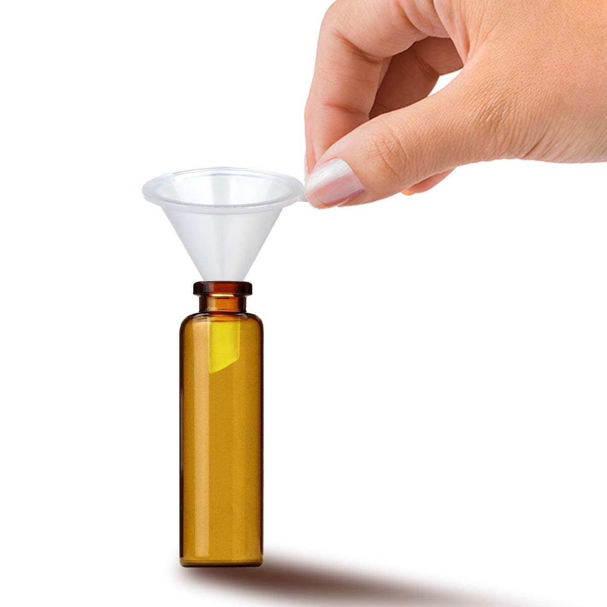 TailaiMei 12 Pcs Mini Funnel Clear Plastic Funnels for Perfume Fragrance Essential Oils, Lab Bottles, Sand Art, Spices and Recreational Activities.
