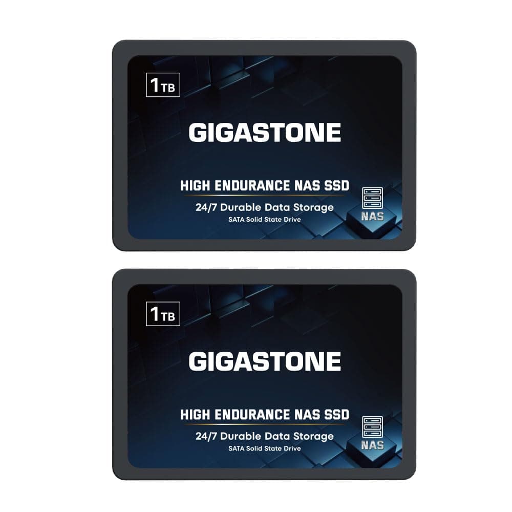 1TB NAS SSD Drive (2-Pack) 24/7 Durable TLC High Endurance RAID Data Storage Network Attached Storage 2.5" SATA Internal Solid State Hard Drives