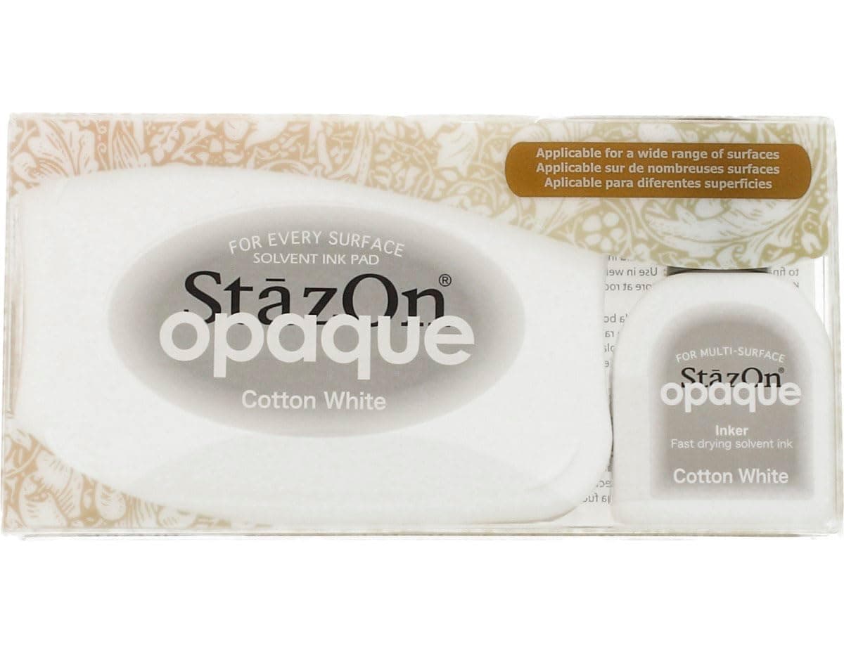 Tsukineko Stazon Ink Pad, Cotton White, L
