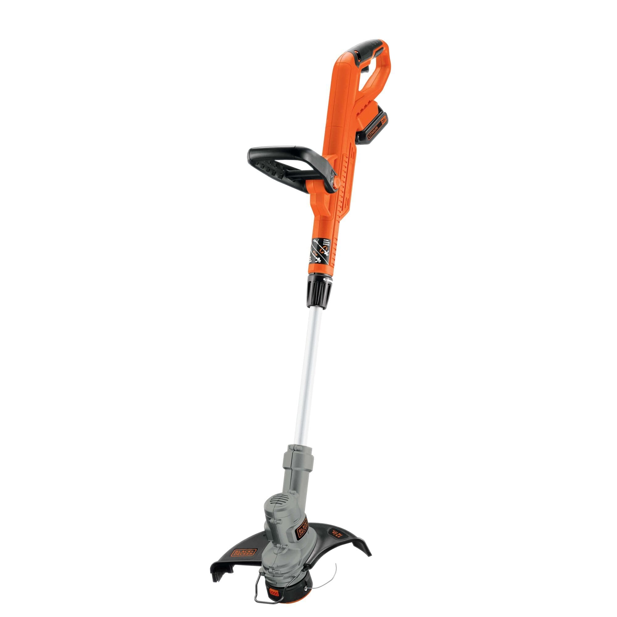 BLACK+DECKER 20V MAX String Trimmer and Edger 2 in 1, Cordless Weed Wacker with Auto Spool Feed, Battery and Charger Included, 12 Inch Steel Deck, Reduced Vibration (LST300)