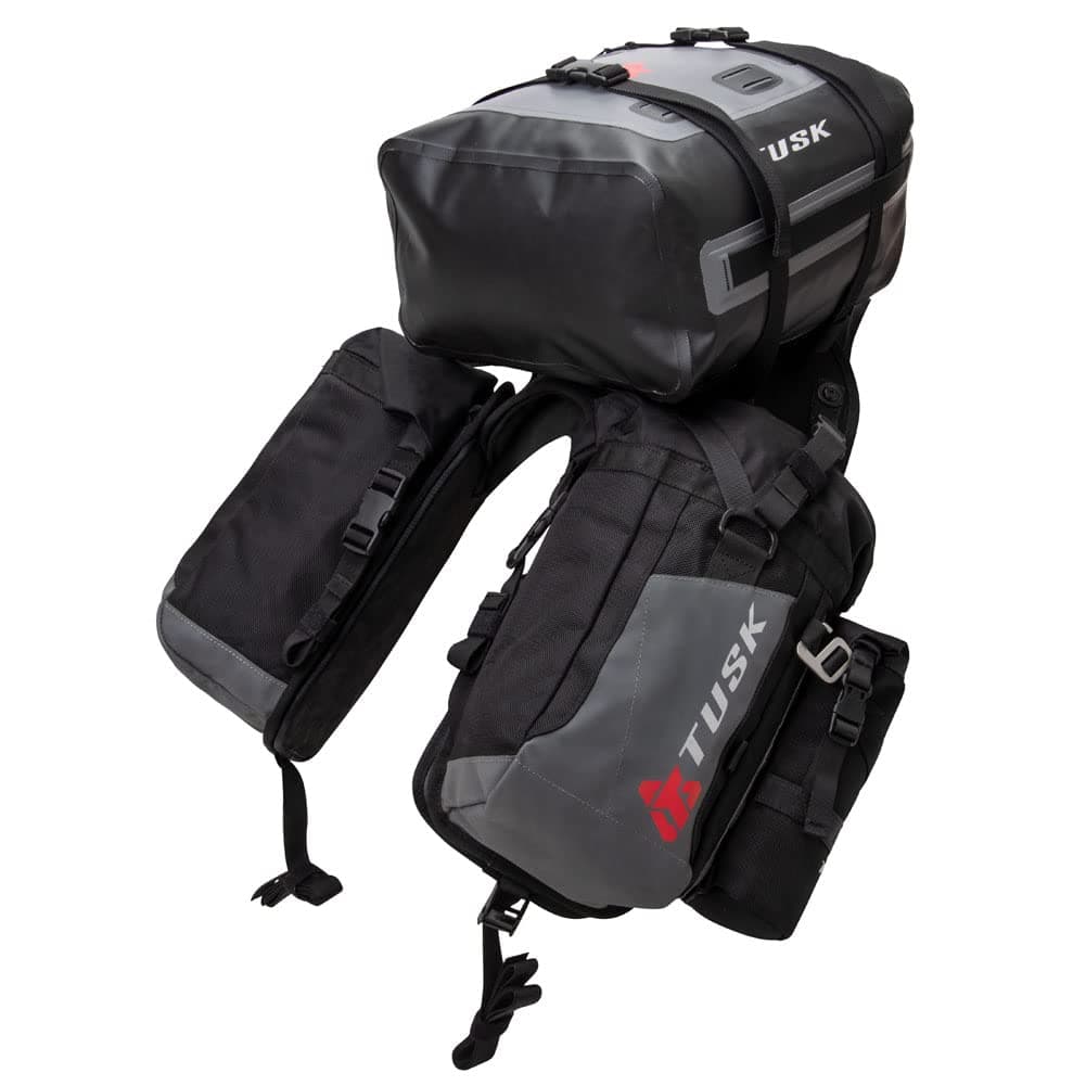 Excursion Rackless Luggage System w/Small Dry Duffel & Bottle Holders Standard Heat Shield Black/Grey