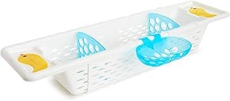 – Munchkin Quack Bath Caddy, storage during bath time, can keep toys or bathing accessories, placed on the tub, Infant/baby/toddler/kids